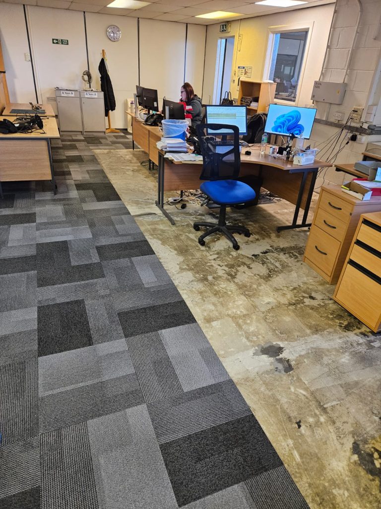 new flooring in Glasgow office