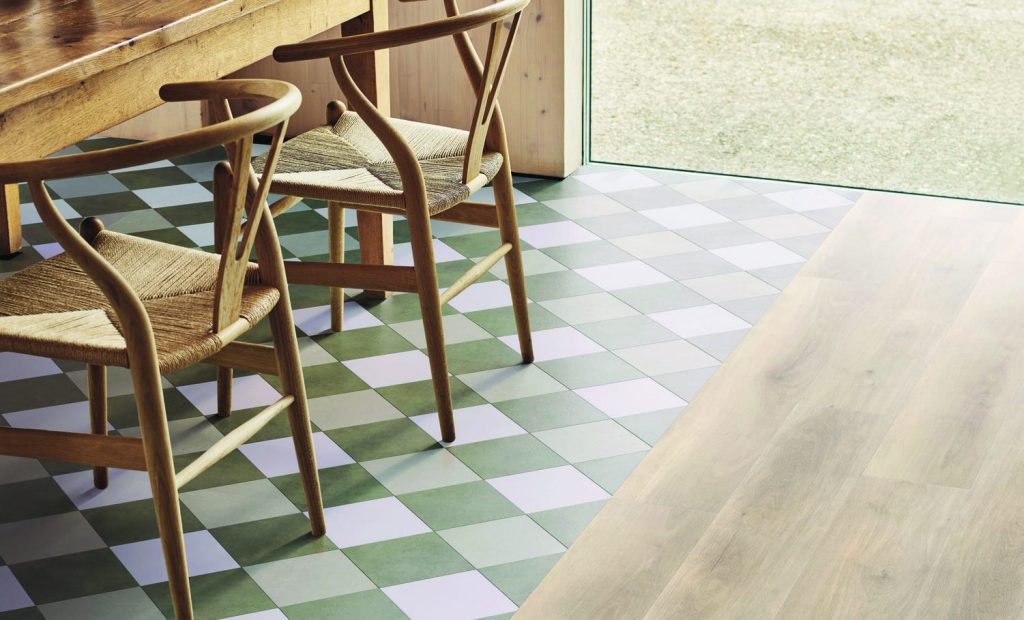 DC598 EncausticOkra StuccoOpaline DiffusionAloe Check 152x152mm AR0W8650 Clowes Oak Stripwood 184x1219mm