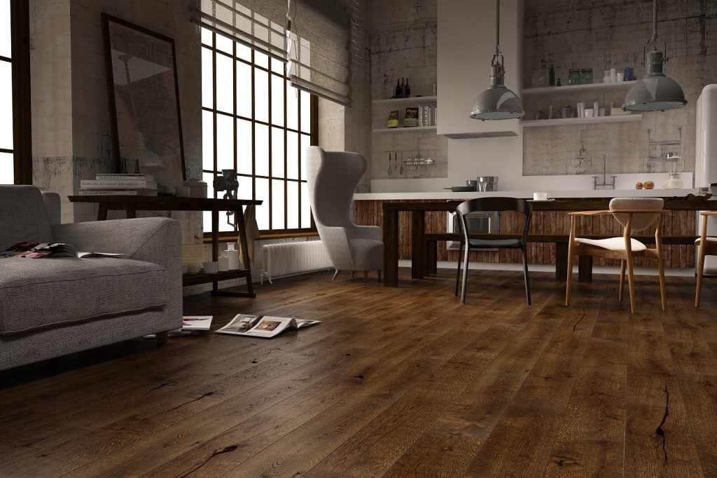 Dark Wood Flooring in Glasgow — Supply & Install 6 Finsbury Oak CON2009 Room Set 1 akirby