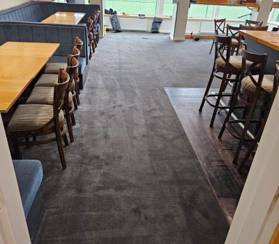 new carpet flooring in tennis club