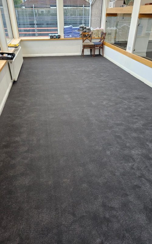 new carpet flooring in tennis club