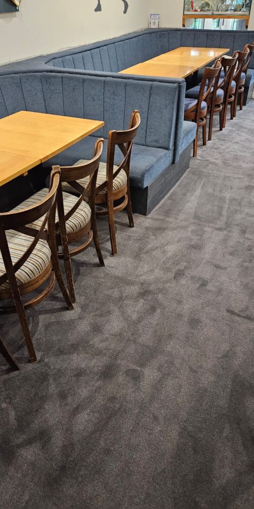 new carpet flooring in tennis club